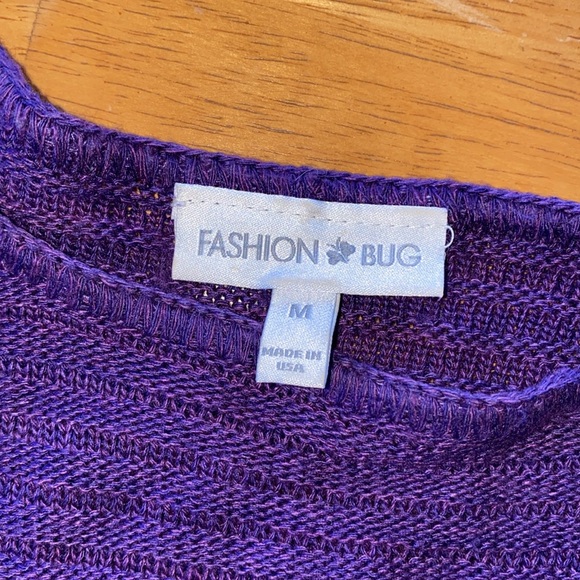 Fashion Bug purple short sleeve sweater - Picture 2 of 4